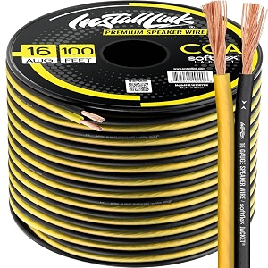 16 awg gauge speaker wire cable stereo car or home theater cca 100 feet by install link