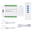 16 Channel 9 Modes LED Motion Sensor Stair Light Controller Automatic Stairway Ladder Light Controller Step Motion Sensor System Speed Brightness Adjustable (16 Channels with Control)