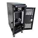16-Compartment Removable Locking Charging Cabinet for Laptop, Chromebook,ipad Mobile Charging Station and Tablet Storage Cart with Side Handle