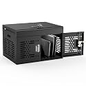 16-Device Laptops Charging Cabinet, Locking Charging Station for Chromebook iPads, Tablet Charging Storage Box for Classroom Library Office, Lock Laptop Charging Storage Cabinet, Black