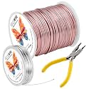 16 Gauge(1.5mm) Aluminum Wire 164 Feet(50 M) KSVZS Bendable Metal Wire for Crafts, Sculpting, Armature, Jewelry Making【3-in-1】+18 Gauge(1.0 mm) 32.8 Ft(10 M)+1 Plier(Pink)
