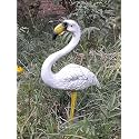 The Decorshed 16 inch Flamingo for Home Decor, Garden Decor, Room Decor, Balcony Decor (White Flamingo Pack of 1 (16" inch), Fiber Statue)