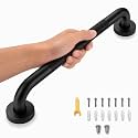 16 Inch Grab Bars for Shower, Black Anti Slip Grab Bar for Bathtubs Showers Toilet, Stainless Steel Safety Shower Grab Bar,Wall Mounted Shower Handle Handicap Bars for Senior Elderly