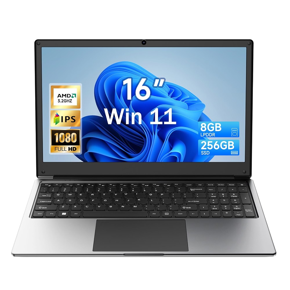 16 inch Laptop Computer,8GB RAM 256GB SSD Storage Laptop PC,with AMD A9 ...