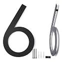 16 Inch Metal House Numbers for Outside, Extra Large Address Numbers for House, Floating House Number Matte Black Steel 16'' Large House Numbers 6