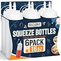 16 oz Condiment Squeeze Bottles, Squeeze Bottles for Sauces, Syrup Bottles