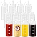 16 oz Squeeze Bottles for Sauces, Ketchup Bottles Squeeze for Lunch