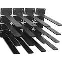 16 Pack - 11 inch Black Hidden L Shelf Bracket (1/5 Inch Thicked) Iron Floating Shelf Brackets Rustic Industrial Metal Brackets for Shelf Support
