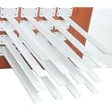 16 Pack - 16 inch White Hidden L Shelf Bracket (1/5 Inch Thicked) Iron Floating Shelf Brackets Rustic Industrial Metal Brackets for Shelf Support