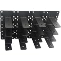 16 Pack - 4 inch Black Hidden L Shelf Bracket (1/5 Inch Thicked) Iron Floating Shelf Brackets Rustic Industrial Metal Brackets for Shelf Support