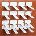 16 Pack - 9 inch White Hidden L Shelf Bracket (1/5 Inch Thicked) Iron Floating Shelf Brackets Rustic Industrial Metal Brackets for Shelf Support