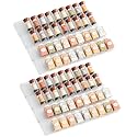 16 Pack Acrylic Drawer Spice Organizer, Expandable From 11''-22''