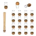 16 Pack Chair Leg Floor Protectors for Hardwood Floors, Round Rubber Furniture Sliders, 360°Felt Pad Bottom Wrapped Thickening Silicone Furniture Legs Caps Covers(Round,Clear-Brown-S)