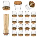 16 Pack Chair Leg Floor Protectors for Hardwood Floors, Round Rubber Furniture Sliders, 360°Felt Pad Bottom Wrapped Thickening Silicone Furniture Legs Caps Covers(Round,Clear-Brown-M Plus)