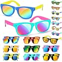 16 Pack Kids Sunglasses Bulk Party Favors, Neon Toddler Sunglasses Bulk for Age 3-8 Boys Girls with UV400 Protection for Party Favors