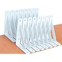 16 Pack L6 x H 4" White Heavy Duty Shelf Brackets with Screws Metal Shelf Brackets Shelf Support Angle Brackets for Shelves L Brackets Heavy Duty Floating Shelf