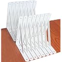 16 Pack L8 x H 6" White Heavy Duty Shelf Brackets with Screws Metal Shelf Brackets Shelf Support Angle Brackets for Shelves L Brackets Heavy Duty Floating Shelf