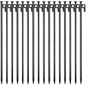 16 Pack Tent Stakes Heavy Duty Metal Tent Pegs for Camping Steel Tent Stakes 16 inch Unbreakable and Inflexible