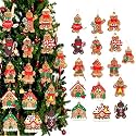 16 PCS Christmas Decorations Gingerbread Man .Festive Furnishing