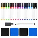 16 Pcs Colorful Magnetic Dry Erase Markers, Fine Point Tip