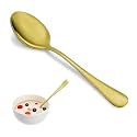 16 Pcs Gold Tablespoon Spoon Set, Metal Spoons Silverware, 7.3 inch