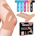 16 Pcs Skin Color Kinesiology Tape for Knees, Knee Support Tape