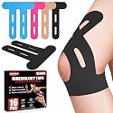 16 Pcs Black Kinesiology Tape for Knees, Knee Support Tape