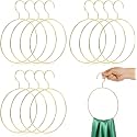 16 Pcs Metal Circle Hanger, Belt Scarf Ring Hanger, No Snag Closet Storage Organizer Holder for Mens Ties, Womens Shawls, Pashminas, Towel, Clothes