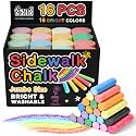 16 PCS Sidewalk Chalk for Kids -16 Colors, Non-Toxic Washable Jumbo Chalks