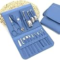 16-Piece Manicure Set Nail Clipper Kit – Stainless Steel Nail & Pedicure Tools for Men & Women | Professional Grooming Kit for Hand, Foot, Skin & Facial Care in Travel Case (MULTICOLOR)