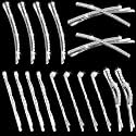 16 Pieces Silver Rhinestone Bobby Pins Set Delicate Decorative Fancy Crystal Hair Clips Shiny Fancy Metal Barrettes, I S X Shaped Diamond Hair Accessories for Women Ladies Girls Wedding Prom Party