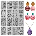 16 Sheets 16 Styles Animal Series Polymer Clay Texture Mat Cats Clay Modeling Pattern Pad Owls Texture Sheets for Making Earrings Jewerly Tools, 4×2.6 inch