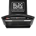 1600 m³/hr Wall Mounted BLDC Auto Clean Kitchen Chimney (Ardnib NOVA PLUS BK 60, BLDC Motor, Baffle Filters, Touch Control + Motion Sensor, 7 Years Motor Warranty) (Baffle Filter)