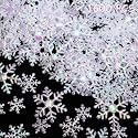 Boao 1600 Pcs 3 Size Christmas Winter Snowflake Confetti, White