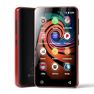 160gb mp3 player with bluetooth and wifi innioasis music player with spotifypandoraamazon music434 touch screen android mp4 mp3 player for kids with libbyaudiblespotify kids blackred