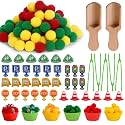 169pcs Traffic Signs Sensory Bin Filler Fine Motor Toys Traffic-themed Sensory Bin Items Traffic Light Stop Sign Traffic Cones Parking Sign Crosswalk Pom Poms for Preschool Color Counting Sorting