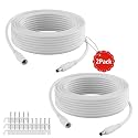 16ft 12V DC Extension Cable 2Pack,Power Supply Extension Cord 2.1mm x 5.5mm,12V DC Adapter Female to Male Extender Wire CCTV Security Camera,DVR 5V,9V,24V,Volt (White, 5 METER/16 FEET)