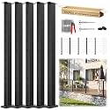 16-20FT Modular Cable Railing Kit for Deck 36", 5 Level Black Posts