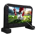 Hipicute 16Ft Inflatable Movie Projector Screen, Outdoor Movie Screen with Quiet Air Blower &amp; Storage Bag, Supports Front/Rear Projection, Easy Setup, Ideal for Home Theater, Movie Nights
