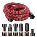 16FT Universal Shop Vac Hose, 6 Pack Adapter Attachments