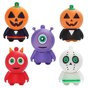 16gb usb flash drive 5 pcs halloween pattern borlterclamp memory stick thumb drive for family and friends