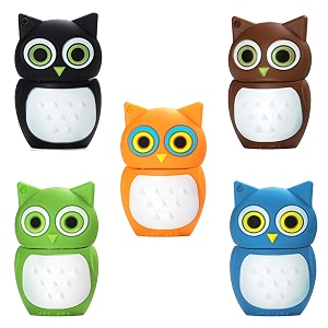 16gb usb flash drive pack of 5 pcs borlterclamp thumb drive with cute colorful owl pattern gift for students and children
