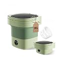 16L Large Capacity Portable Washing Machine, Laundry Washer Cleaning for Underwear, Baby Clothes, Shirts,Small Delicates. Foldable Mini Washer and Dryer Combo for Apartment,Hotel,Camp,RV,Travel(Green)