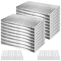 16P Garage Door Insulation Kit Panels 6MM 16x8FT for Double Garage Door, Pre-Cut Bubble Reflective Aluminum Foil Sheet 120 Tape, DIY Install Temperature Control Block Summer Heat & Winter Cold(24x48)
