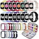 16Pack Watch Band with Screen Protector Compatible with Apple Watch 38-46mm