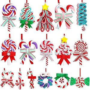 16pcs christmas decorations gingerbread house ornaments festive tree hanging decor for holiday party classroom and office family activity 16pcs red u