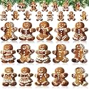 16Pcs Christmas Decorations, Gingerbread House Ornaments, Festive Tree Hanging Decor for Holiday Party, Classroom and Office, Family Activity (15pcs (red E)