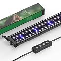 16W LED UVB Light for Reptiles Terrarium Light Extendable Reptile Tank Light with Controller ＆Dimming and 5 UVI Modes Full Spectrum Brilliant White Blue Red Lights for Bearded Dragon, Gecko