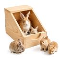 16x11x11 Wooden Rabbit Nesting Box Steel Mesh Floor