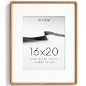 16x20 Picture Frame, Natural Solid Cherry Wood Photo Frame, Rounded Corner